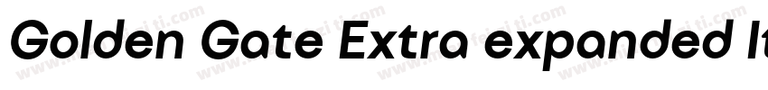 Golden Gate Extra expanded Italic字体转换